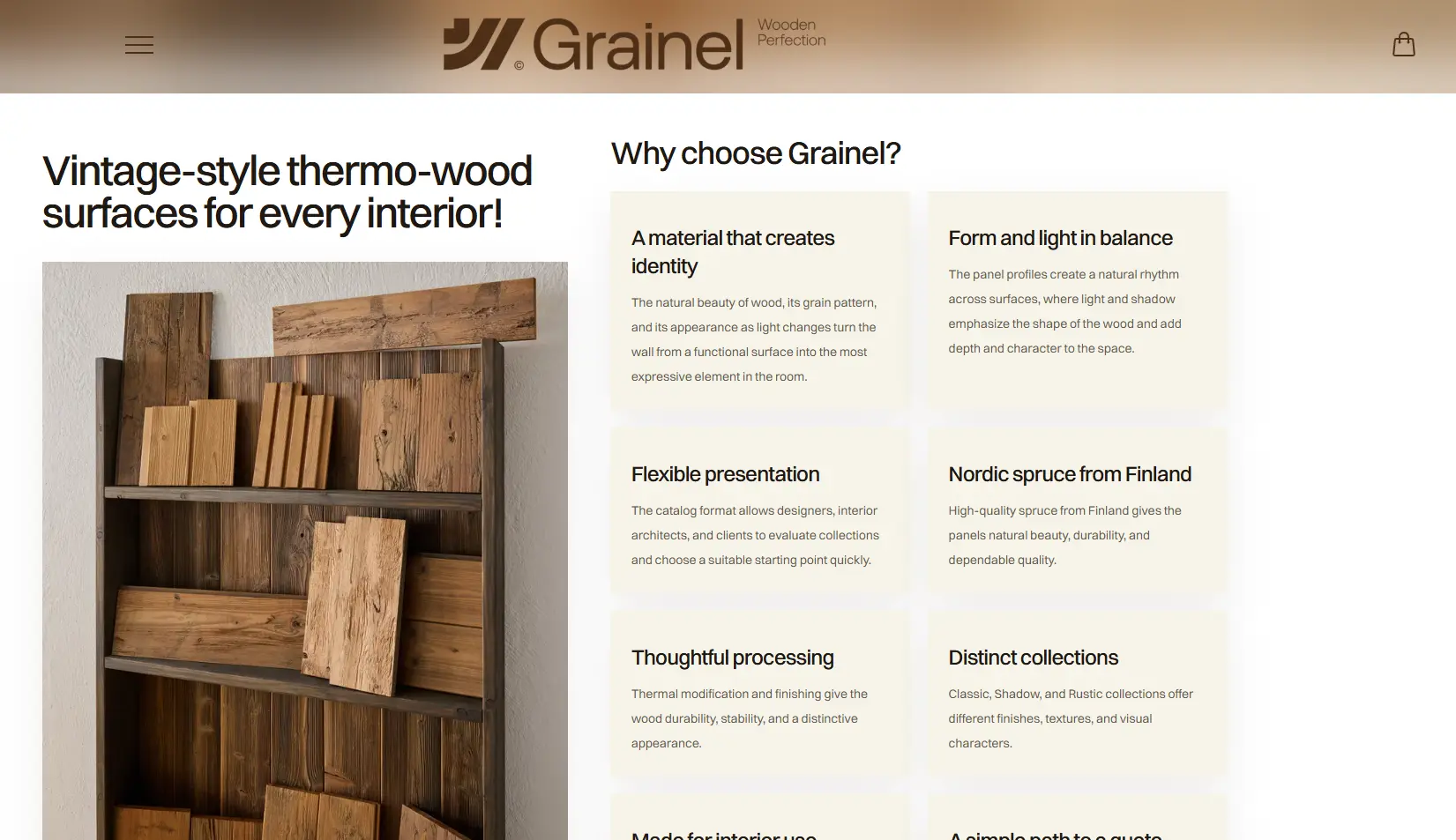Grainel - Multilingual Product Catalog and Quote Website screenshot 2